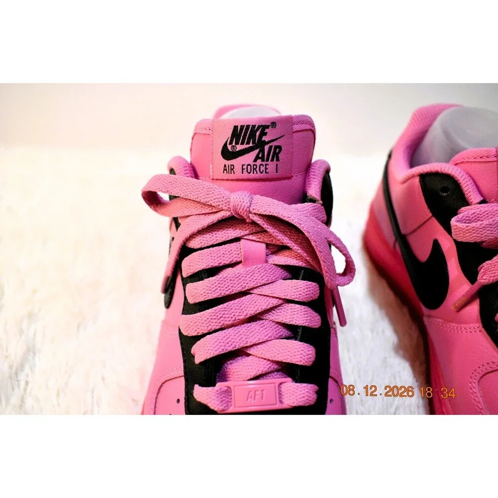 RARE Nike BY YOU ID AF 1 Women’s Size 8.5 BIG LUV Pink & Black (AQ3778-994)